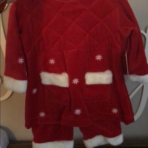 Velvet Christmas outfit 3-6 months